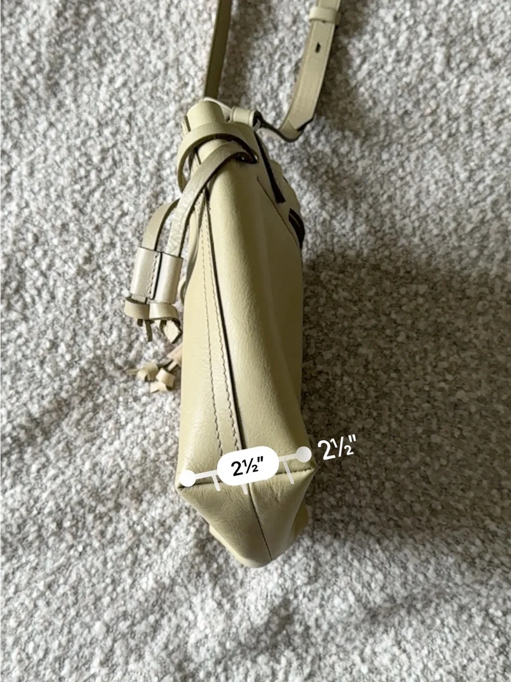 Madewell Transport Bucket Bag in Vintage Parchment Leather | NWOT